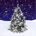 Новогодняя елка (шарики, подарки и звезды)